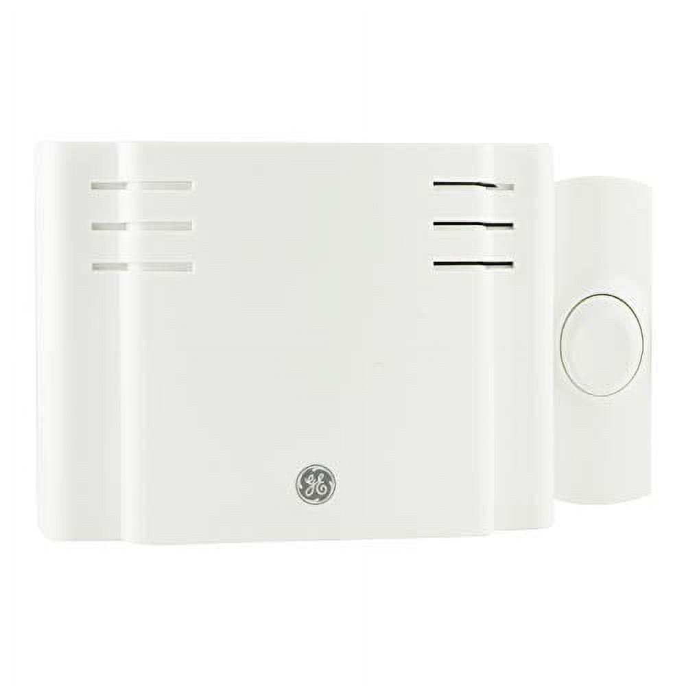 GE Wireless Doorbell Kit, BatteryOperated Receiver, 1 Push Button, 8