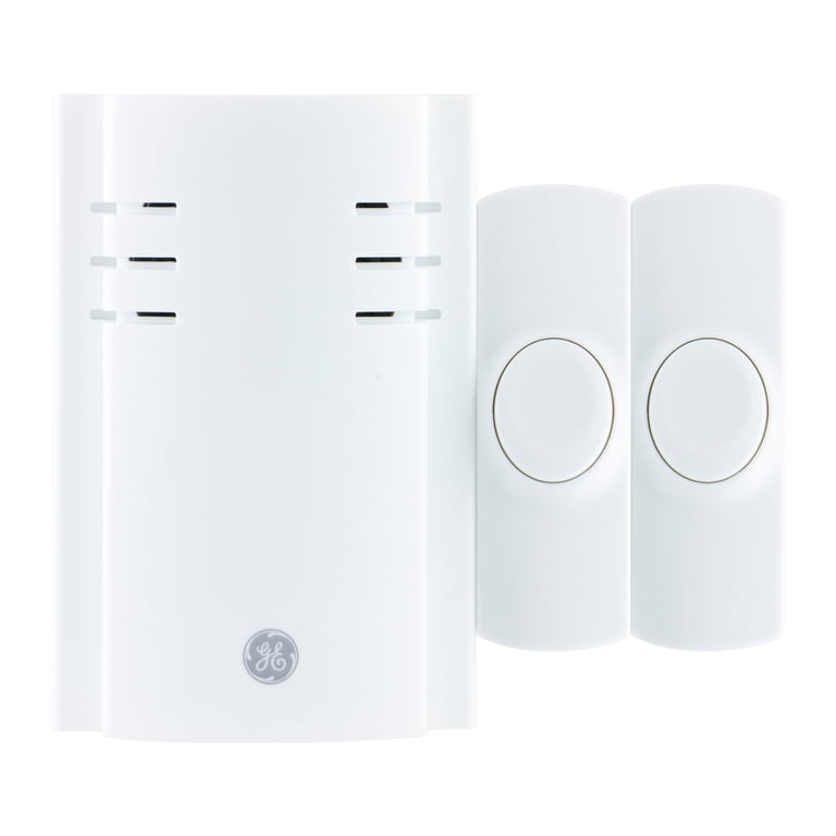 GE Plug-in 8-Melody Doorbell Kit, 2 Push Buttons, White photo 1
