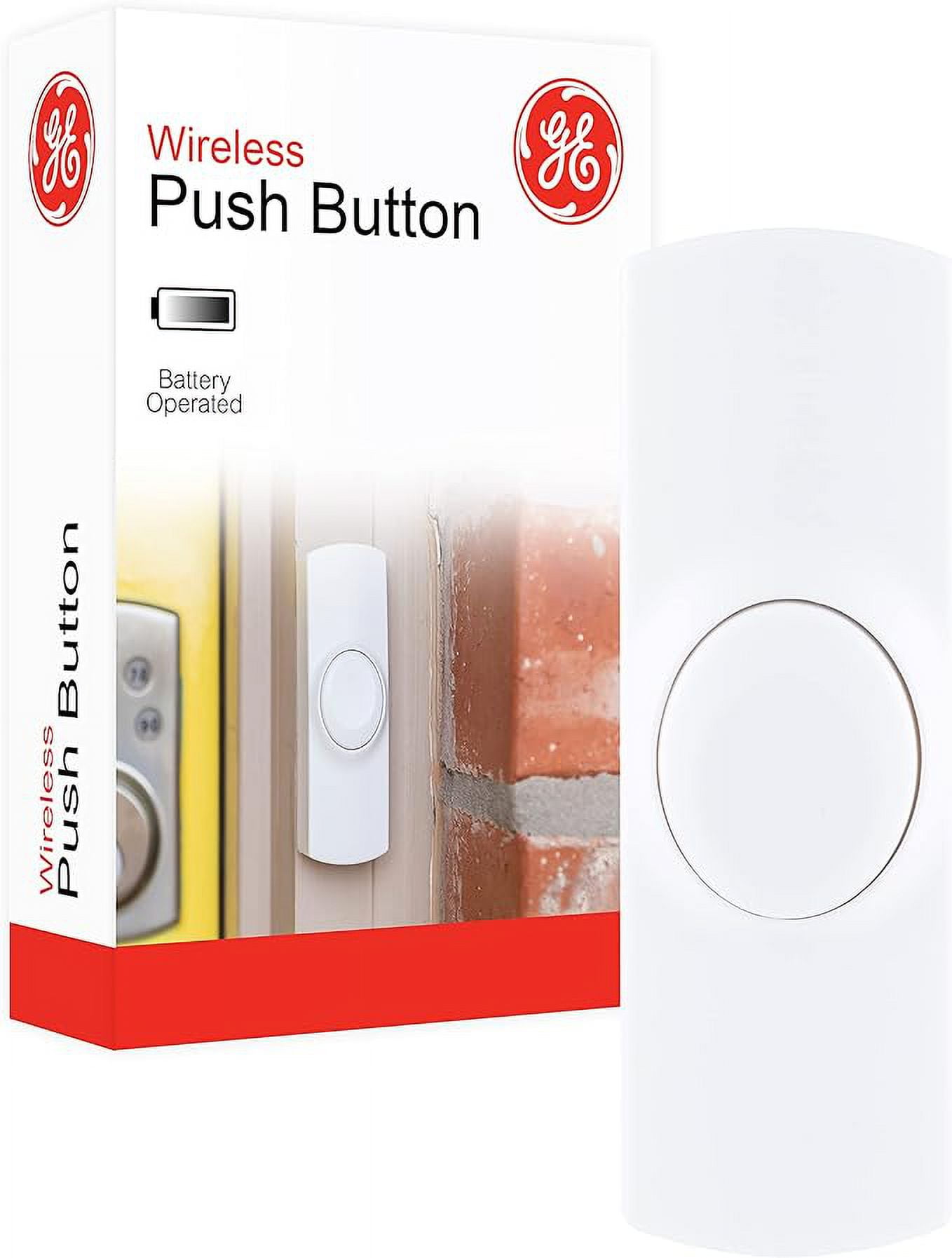 GE Wireless Doorbell Push Button, Pair with GE Wireless Doorbell Kits