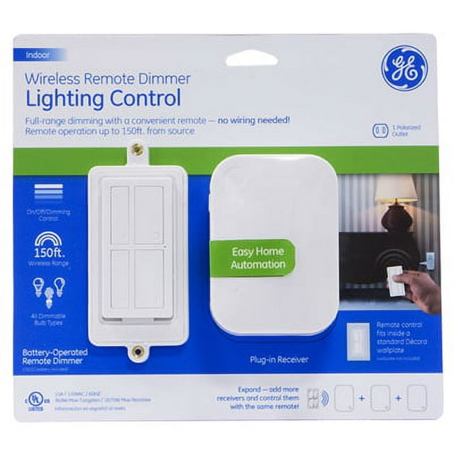 GE Wireless Remote Dimmer Lighting Control Full Range Dimming With A
