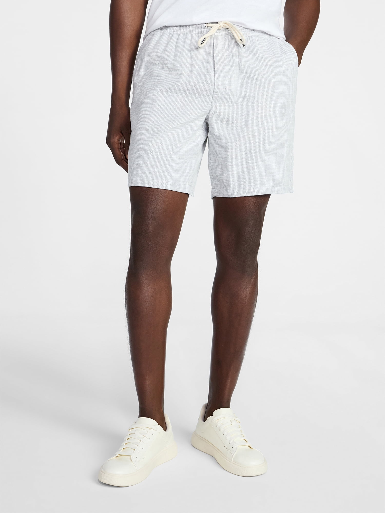 George Men's Yarn-Dye Pull On Shorts, 8" Inseam, XS-3XL