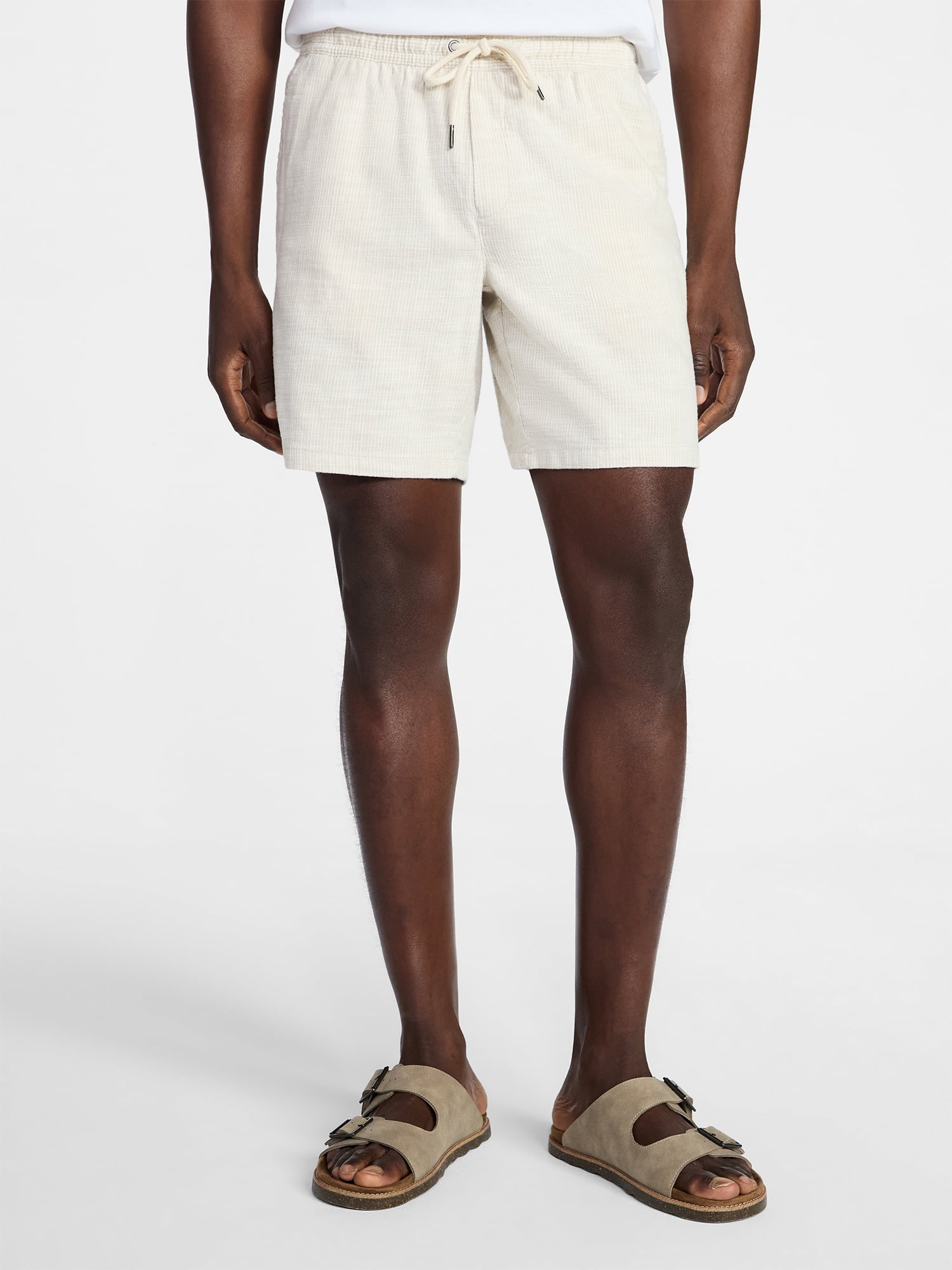 George Men's Yarn-Dye Pull On Shorts, 8" Inseam, XS-3XL
