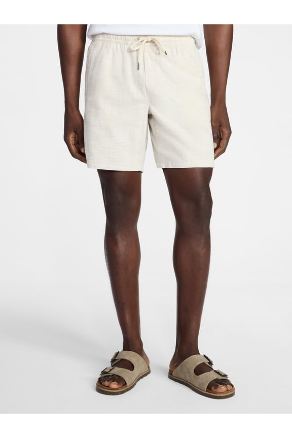 Men's Yarn-Dye Pull On Shorts, 8" Inseam, XS-3XL