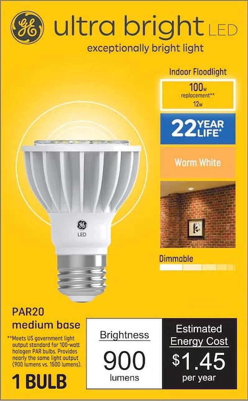 Warm White Dimmable PAR20 LED Indoor Floodlight Bulb
