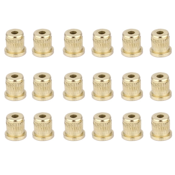 GE30 18pcs Golden Electric Guitar String Mounting Ferrule Replacement Guitar Parts