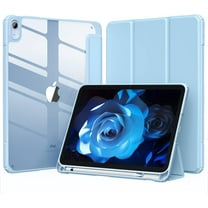 GEAK Soft Compatible With iPad (A16) 11th Generation/10.9inch 10th Gen Case, with Pencil Holder & Trifold Sturdy Stand & Clear Back