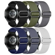 GEAK 20mm Stretchy Nylon Bands Compatible for Samsung Galaxy Watch 7 6 5 4 Active 2 40mm 44mm/Watch 5 Pro 45mm/Watch 6 Classic 47mm 43mm/Watch 4 Classic 46mm 42mm/Watch 3 41mm/Watch 42mm/Active 40mm