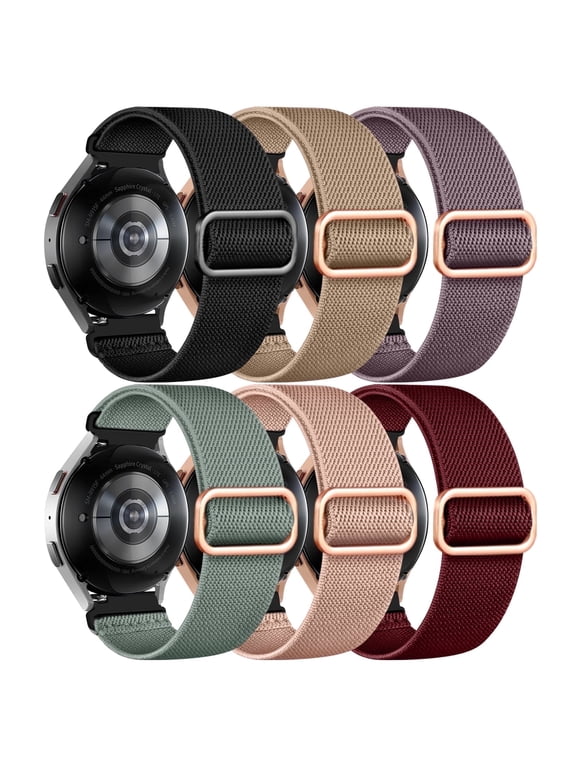 Stretchy 20mm Watch Bands for Samsung Galaxy Watch 7 6 5 4 Active 2 40mm 44mm/Watch 5 Pro 45mm/Watch 6 Classic 47mm 43mm/Watch 4 Classic 46mm 42mm/Watch 3 41mm/Watch 42mm/Active 40mm