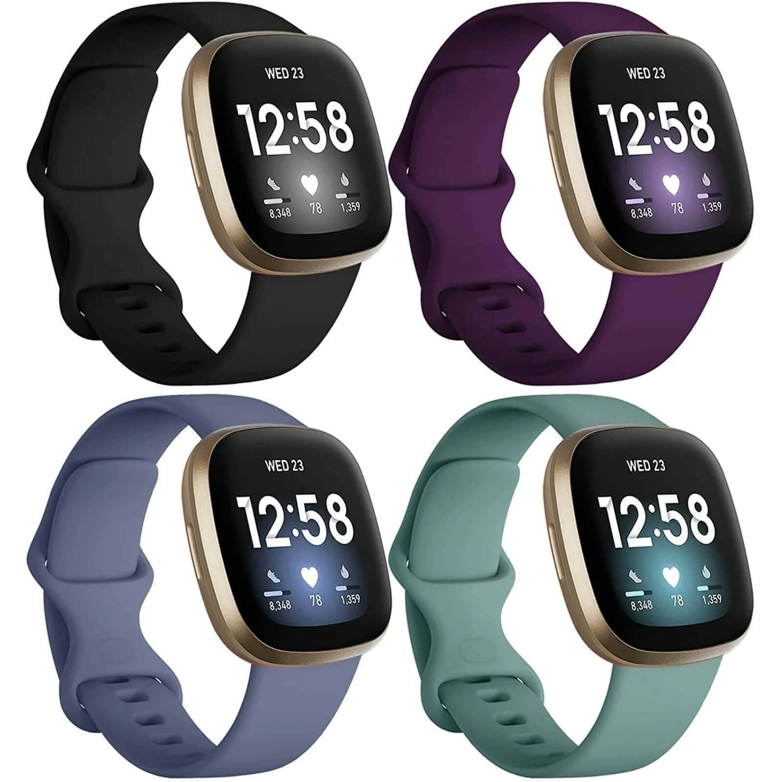 GEAK Replacement Wristbands, Compatible with Fitbit Versa 3, Versa 4 ...