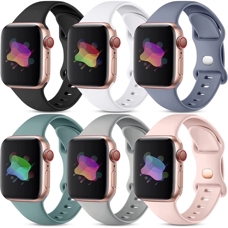 GEAK 6 Pack Compatible with Apple Watch Bands 40mm 44mm 41mm 