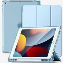 GEAK for iPad 9th 8th 7th Generation 10.2 inch Case Translucent Matte Back Cover with Pencil Holder