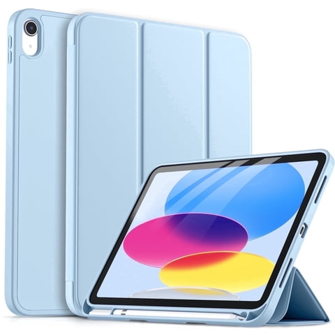 GEAK Compatible with Apple iPad A16 Case 11 inch & iPad 11th 10th Generation Case Cover 10.9 inch with Pencil Holder, Blue