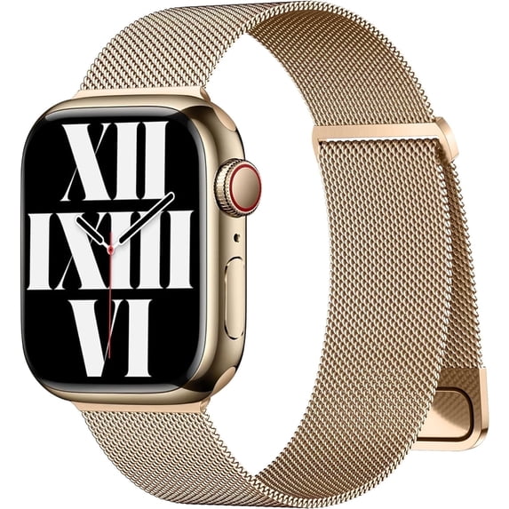 GEAK Compatible with Apple Watch Bands for Men Women 40mm 44mm 42mm 46mm 49mm 45mm 41mm 38mm Magnetic Metal Band for iWatch Ultra 4 SE 3 2nd Generation Series 12 11 10 9 8 7 6 5 4 3 2 1, Gold