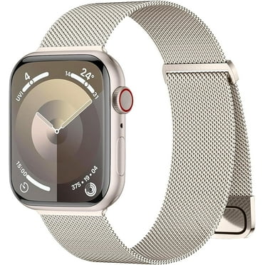 GEAK Compatible with Apple Watch Bands for Men Women 40mm 44mm 42mm 46mm 49mm 45mm 41mm 38mm Magnetic Metal Band for iWatch Ultra 2 SE 2nd Generation Series 10 9 8 7 6 5 4 3 2 1, Starlight