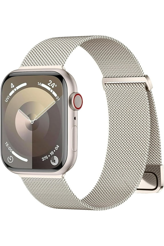 Compatible with Apple Watch Bands for Men Women 40mm 44mm 42mm 46mm 49mm 45mm 41mm 38mm Magnetic Metal Band for iWatch Ultra 3 2 SE 3 2nd Generation Series 11 10 9 8 7 6 5 4 3 2 1, Starlight