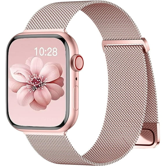 GEAK Compatible with Apple Watch Bands for Men Women 40mm 44mm 42mm 46mm 49mm 45mm 41mm 38mm Magnetic Metal Band for iWatch Ultra 3 2 SE 3 2nd Generation Series 11 10 9 8 7 6 5 4 3 2 1, Rose Gold