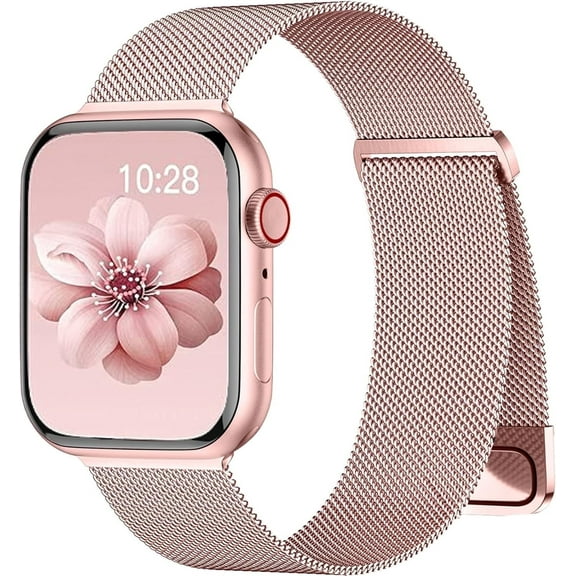 GEAK Compatible with Apple Watch Bands for Men Women 40mm 44mm 42mm 46mm 49mm 45mm 41mm 38mm Magnetic Metal Band for iWatch Ultra 3 2 SE 3 2nd Generation Series 11 10 9 8 7 6 5 4 3 2 1, Rose Gold