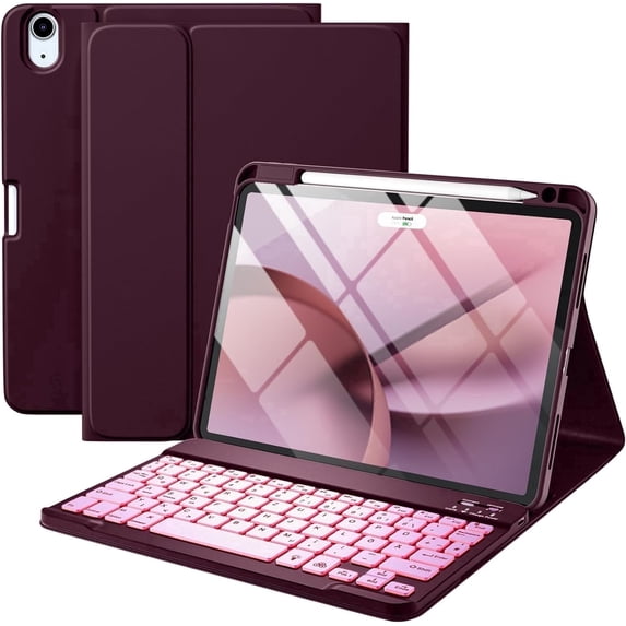 GEAK Compatible With iPad Air 11 inch (M4/M3/M2) /Air 5th/ Air 4th Generation Case with Keyboard, Detachble Magnetic Fits For iPad Air Keyboard with Case