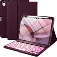thumbnail image 1 of GEAK Compatible With iPad Air 11 inch (M2/M3) /Air 5th/ Air 4th Generation Case with Keyboard, Detachble Magnetic Fits For iPad Air Keyboard with Case, Burgendy, 1 of 9