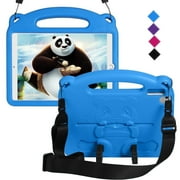 GEAK Compatible with Apple iPad 9th 8th 7th Generation Case for Kids 10.2 inch Cute Panda Shockproof Handle Stand Case with Strap for iPad Air 3rd Generation & Pro 10.5 inch