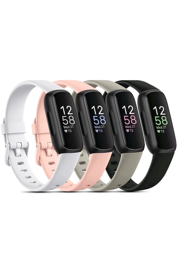 Replacement Wristbands for Fitbit Inspire 3 Bands for Women Sport Silicone Watch Bands