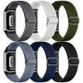 thumbnail image 1 of GEAK 6 Pack Stretchy Nylon Bands Compatible with Fitbit Charge 6/Charge 5 Bands for Women Men, 1 of 7