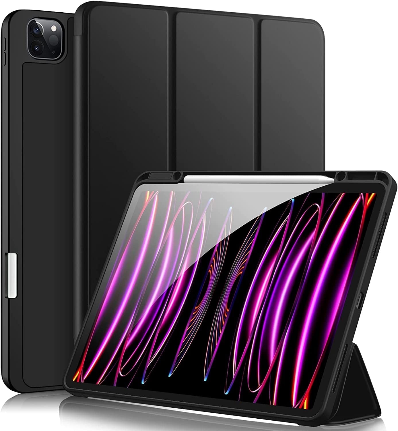 GEAK for iPad Pro 12.9 inch Case with Pencil Holder, Soft Cover Fits for iPad Pro 6th 5th 4th 3rd Generation