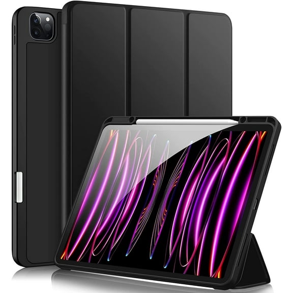 GEAK for iPad Pro 12.9 inch Case with Pencil Holder, Soft Cover Fits for iPad Pro 6th 5th 4th 3rd Generation