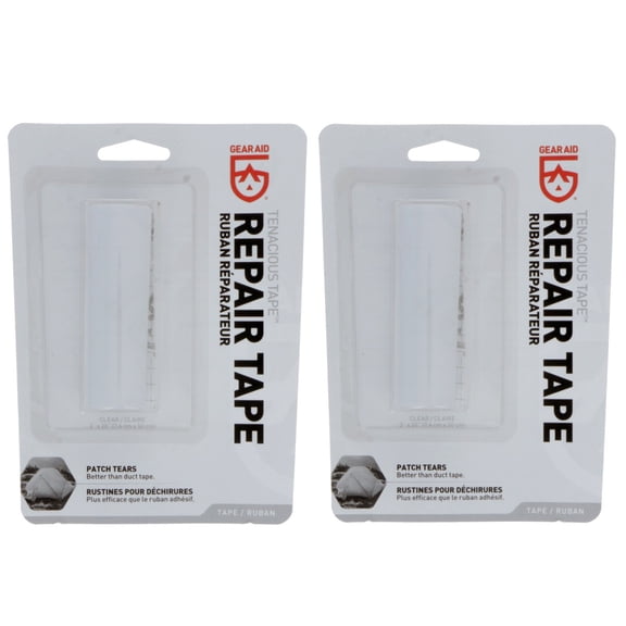 GEAR AID (2 Pack)Tenacious Tape Clear Repair Rip and Tear Patch
