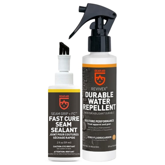 GEAR AID 2pk Tent Waterproofing Spray and Sealer for Nylon Tents, Fast Cure Kit