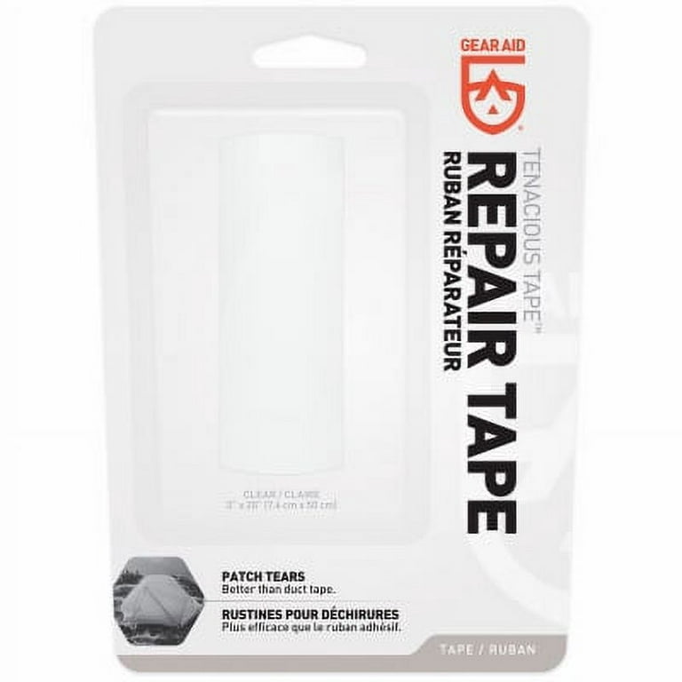 GEAR AID TENACIOUS TAPE REPAIR TAPE CLEAR 3 X 20, Tenacious Tape Clear