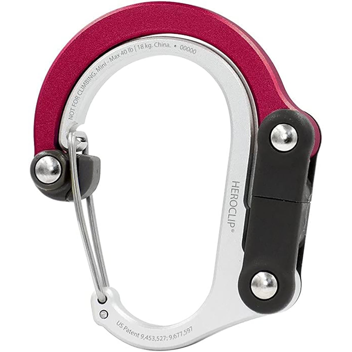 GEAR AID HEROCLIP Carabiner Clip and Hook (Small) for Purse, Stroller, and  Backpack (Hot Rod Red) 