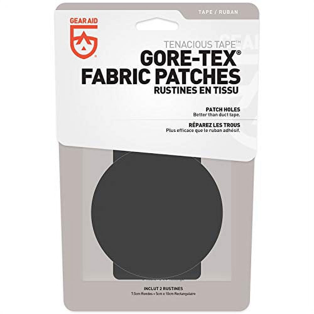 GEAR AID Tenacious Tape Repair Patches for Jackets, Tents, Outdoor Gear and  Technical Fabrics, 3” Rounds, 2.5” and 1.5” Hex Shapes, Color and Size
