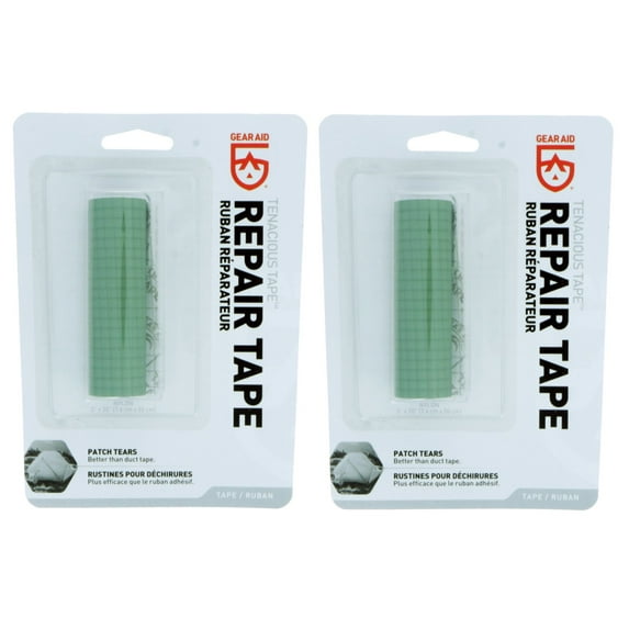 GEAR AID Tenacious Tape Sage Green Rip and Tear Repair (2 Pack)