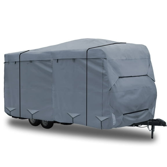 GEARFLAG Travel Trailer Cover Fits 15-17ft Reinforced Windproof Straps Anti-Uv Water-Resistance