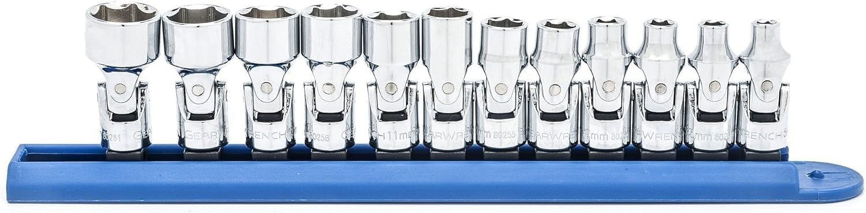 GEARWRENCH 12 Pc. 1/4" Drive 6 Pt. Flex Socket Set, Metric 80311