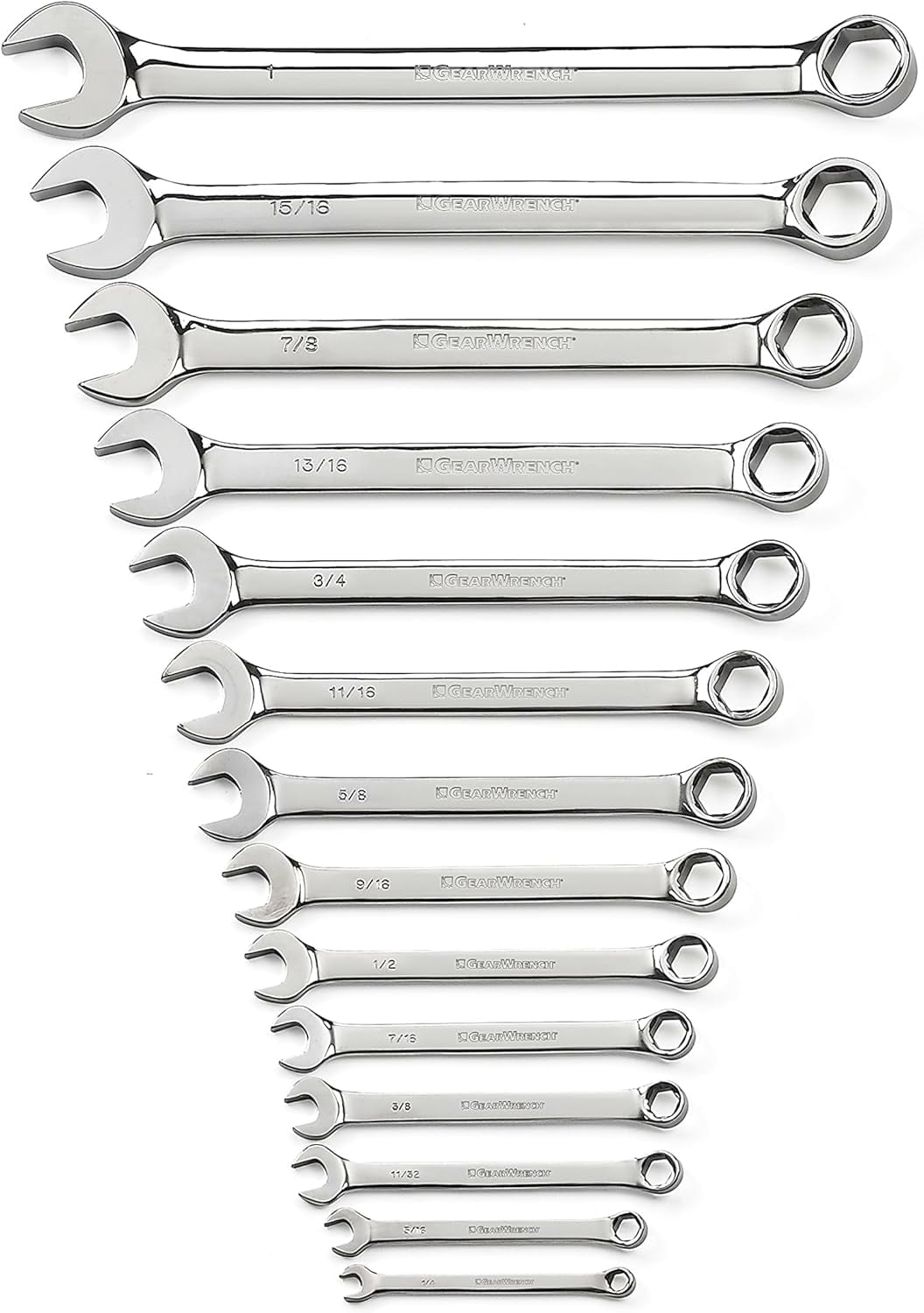 GEARWRENCH 14 Pc. 6 Pt. Combination Wrench Set, SAE 81924