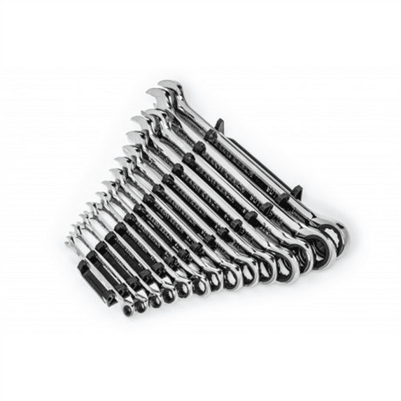 GEARWRENCH 14 Pc. 90T 12PT Combi Ratchet, 90-tooth ratcheting, off-corner loading, Wrench 14 Piece
