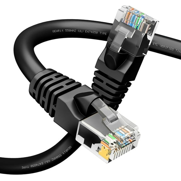 GEARit Cat 6 Ethernet Cable (1-Pack 14 Feet) Cat6 Network Patch, 10Gbps, RJ45, Snagless Cord, Gold-Plated Connectors, Internet for PC, TV, Tablet, Router, Printer, Servers, IT Data Center - Red