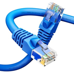 GEARit Cat 6 Ethernet Cable Pack - 1-Pack 1 ft Cat6 Ethernet Patch Cables | RJ45 Network Patch Cable, 10 Gbps Snagless Gold-Plated Connectors - Ethernet Cable Cat 6 for PC, TV, Router - Blue