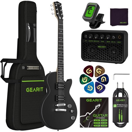 GEARit Electric Guitar Valley Series H-H Pickups with Coil Split, Starter Kit with Amp, Tuner, Gig Bag