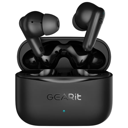 GEARit True Wireless Bluetooth Earbuds Compatible with iPhone, Android - Active Noise Cancellation, HD Sound, Touch Control - Low Latency, 5.4 Bluetooth Ear Buds w/App Support - 16H Playtime Earpods