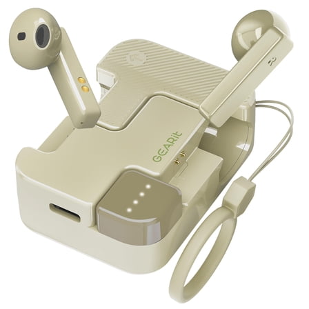 GEARit True Wireless Earbuds - Bluetooth Earbuds with Microphone, BT 5.3 - Green in Ear Headphones with Charging Case - Compatible with iPhone and Android Phones - Great for Work, Gym, Calls