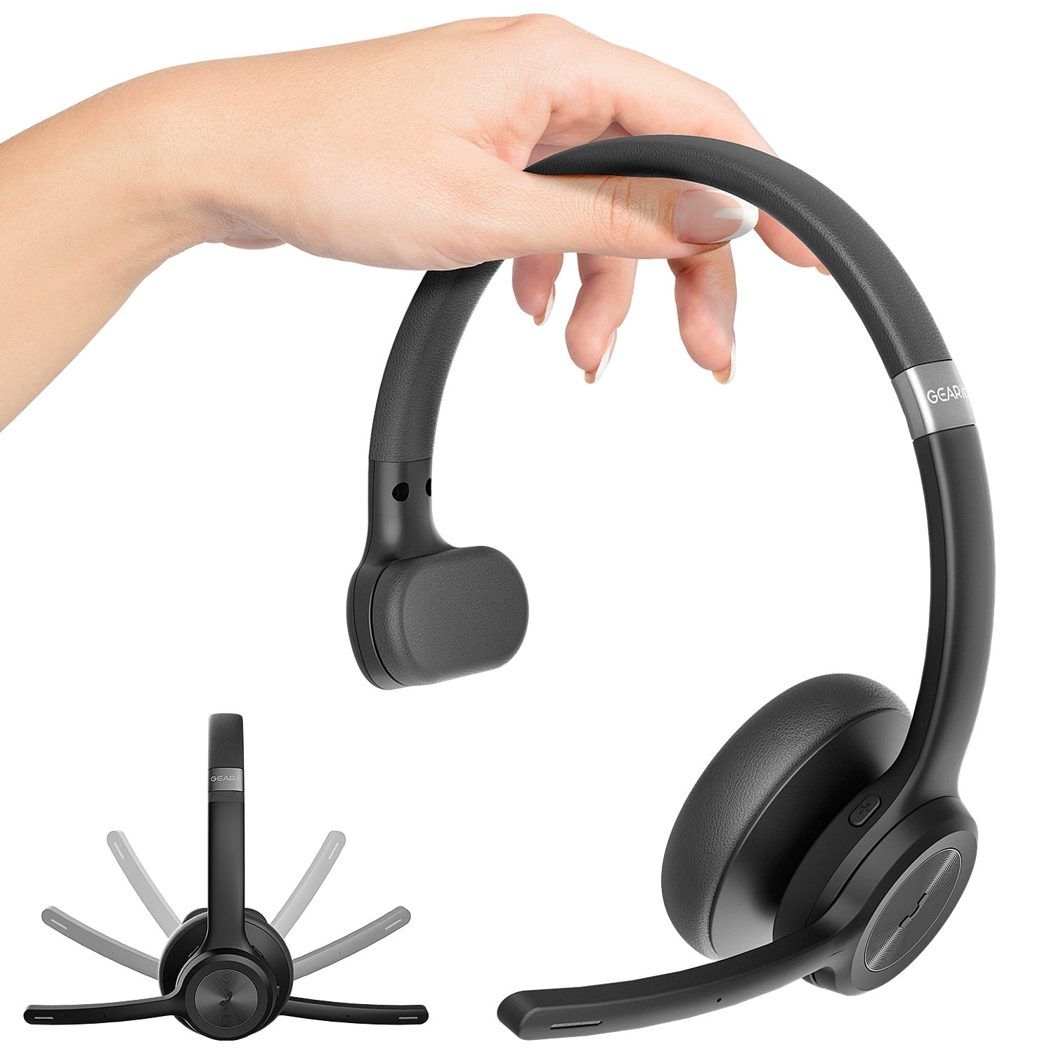 TECKNET Bluetooth Trucker Headset, Single And Dual Ear Wireless