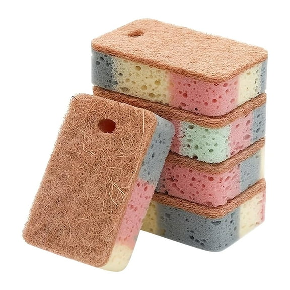 GEATGLJU Clearance Dish Towels for Kitchen Under $10 5pcs Kitchen Sponge Wipe Non Stick Oil Sponge Multi Functional Wipe