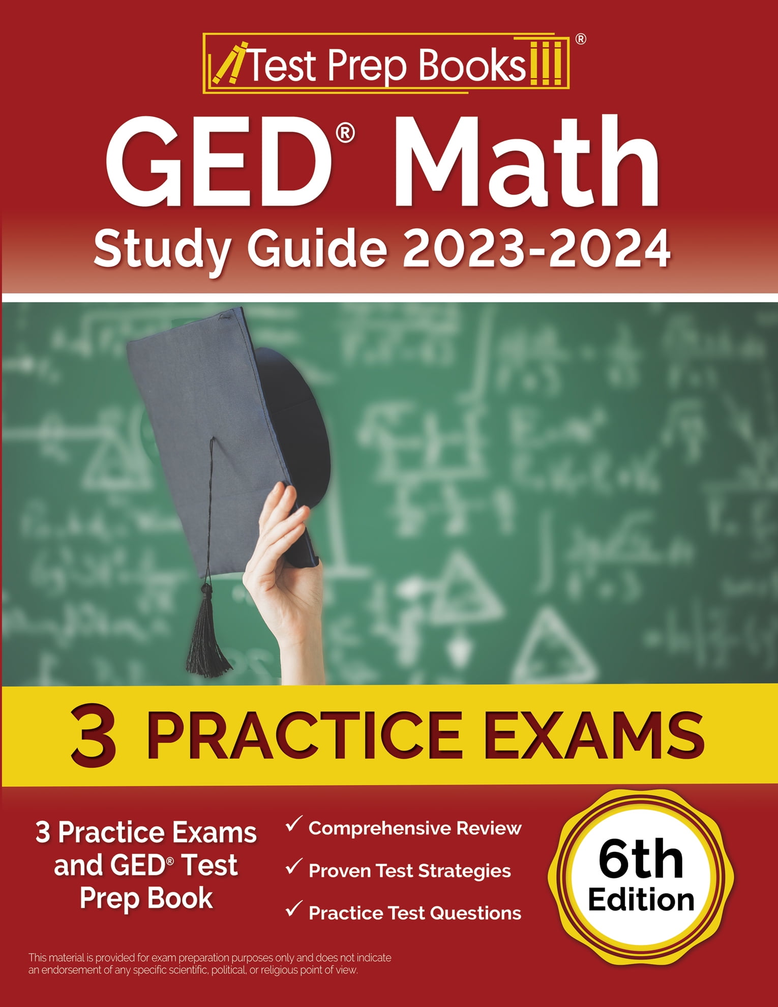 GED Math Study Guide 20232024 3 Practice Exams and GED Test Prep Book