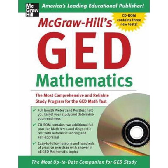 Pre-Owned McGraw-Hill's GED Mathematics: The Most Comprehensive and Reliable Study Program for the GED Math Test [With CDROM] (Paperback) 0071469354 9780071469357