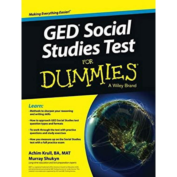 Pre-Owned GED Social Studies for Dummies (Paperback) 111902983X 9781119029830
