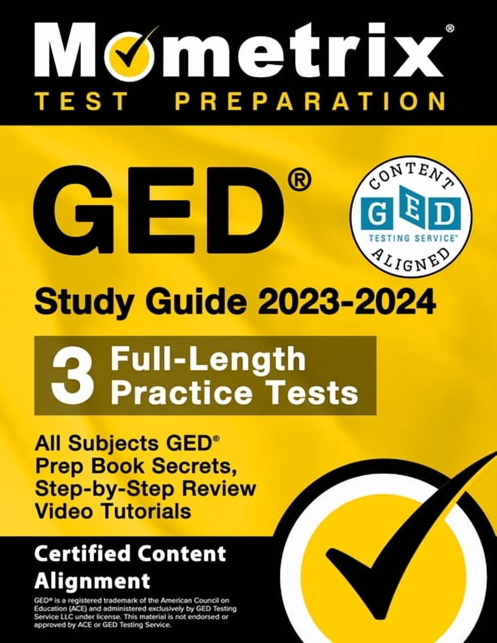 GED Study Guide 2023-2024 All Subjects - 3 Full-Length Practice Tests, GED Prep Book Secrets, Step-By-Step Review Video , (Paperback)