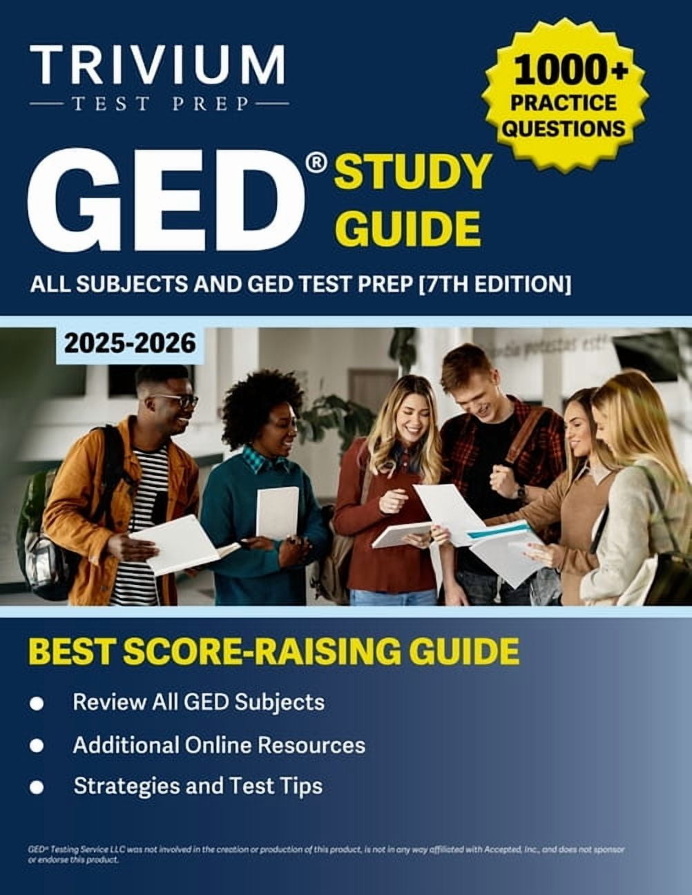 GED Study Guide 2025-2026 All Subjects: 1000+ Practice Questions and GED Test Prep [7th Edition], (Paperback)